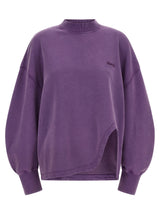 Sweat-shirt en coton violet Attico