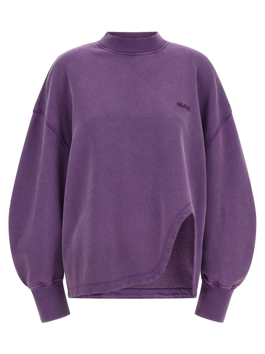 Sweat-shirt en coton violet Attico