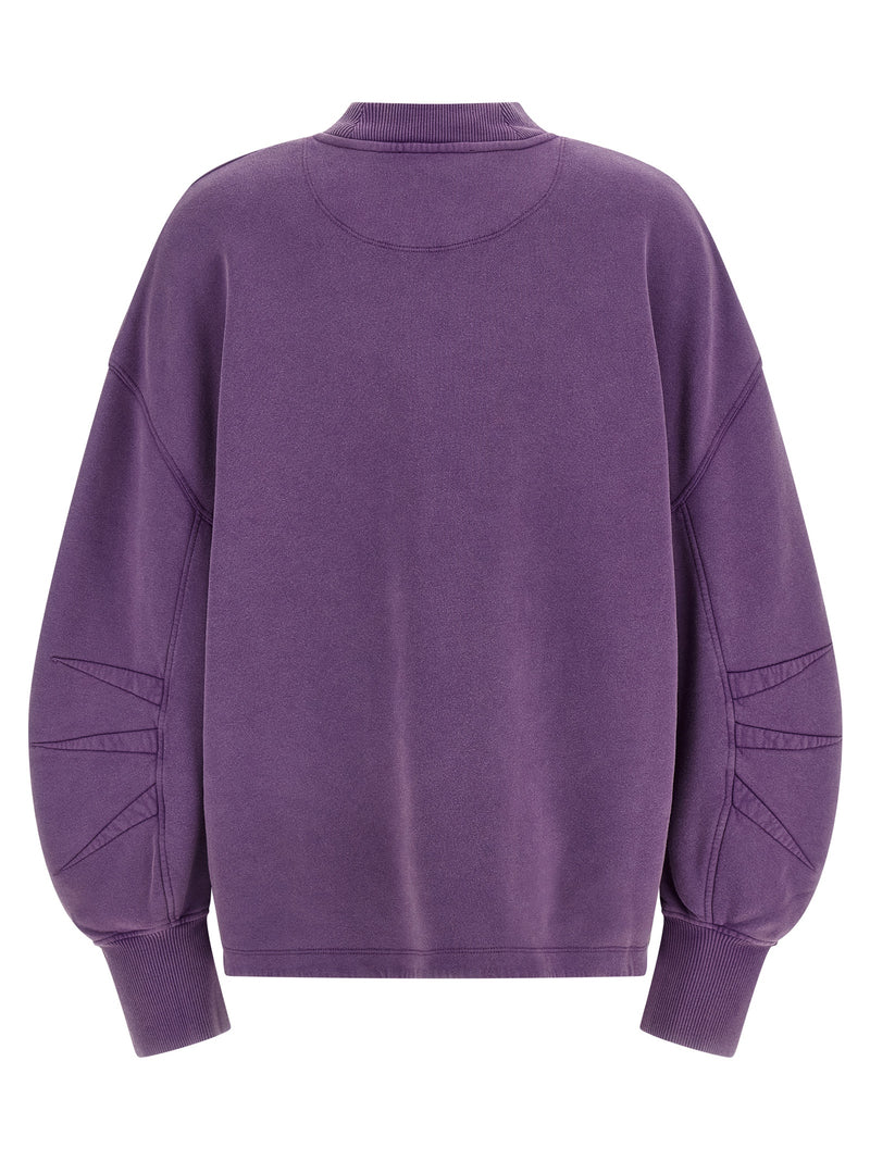 Sweat-shirt en coton violet Attico