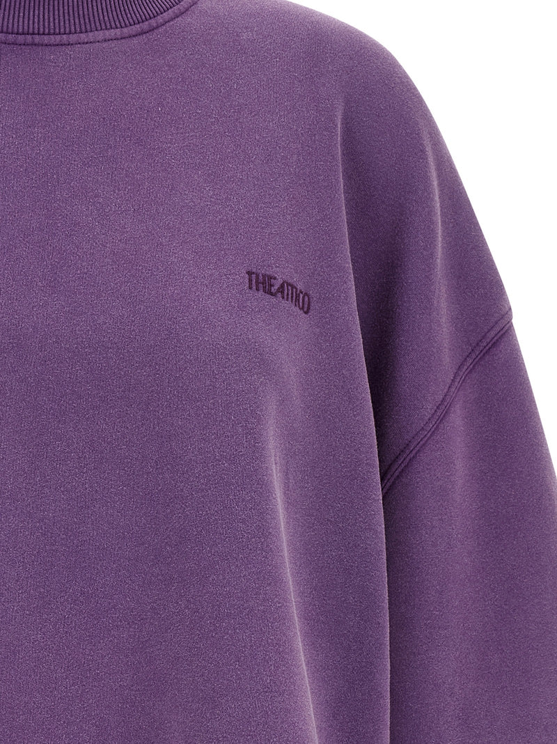 Sweat-shirt en coton violet Attico