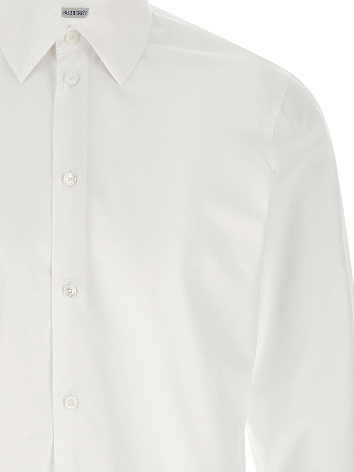 Burberry White Cotton Blouse