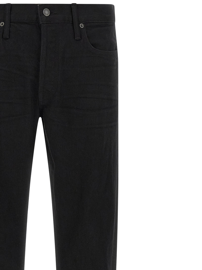Jean droit en coton noir Tom Ford
