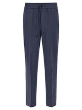Brioni Blue Linen Casual Pants