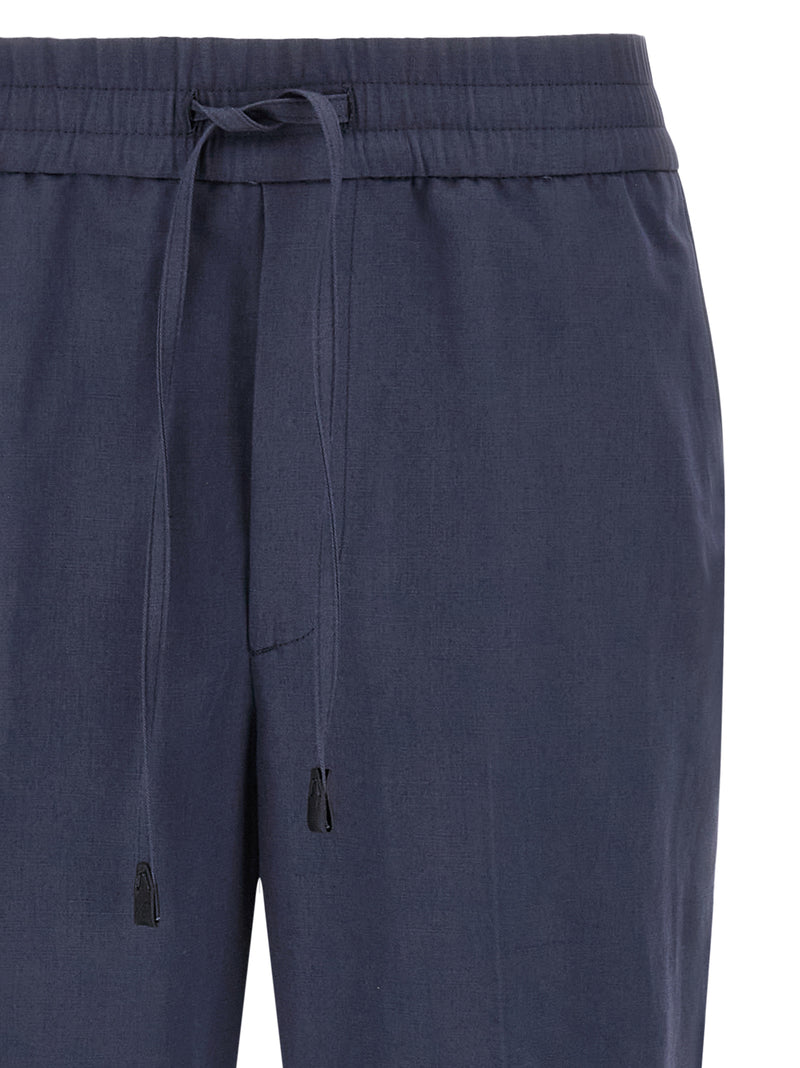 Brioni Asolo Blue Linen Casual Pants for Men