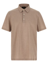 Polo Brioni beige en coton