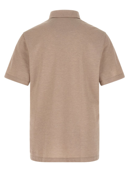 Polo Brioni beige en coton