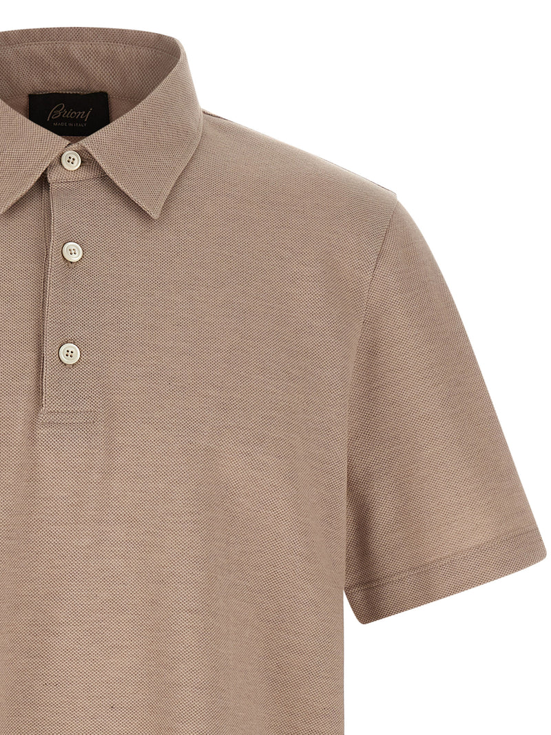 Polo Brioni beige en coton