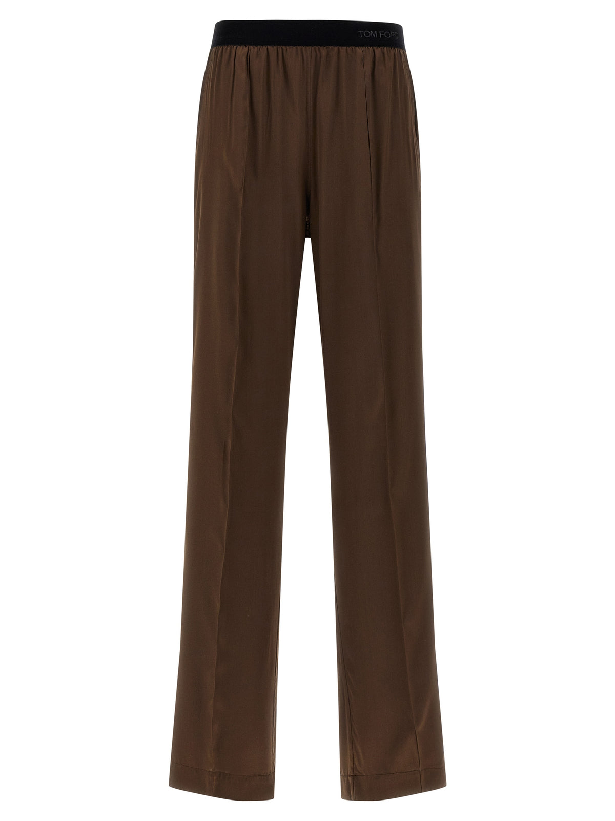 Tom Ford Brown Silk Casual Pants for Women