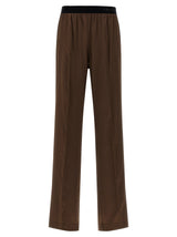 Tom Ford Brown Silk Casual Pants for Women