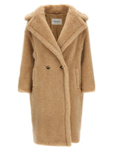 Max Mara Beige Alpaca Leather Coat