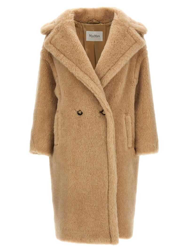 Max Mara Beige Alpaca Leather Coat