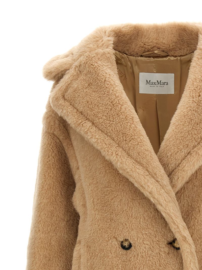 Max Mara Beige Alpaca Leather Coat