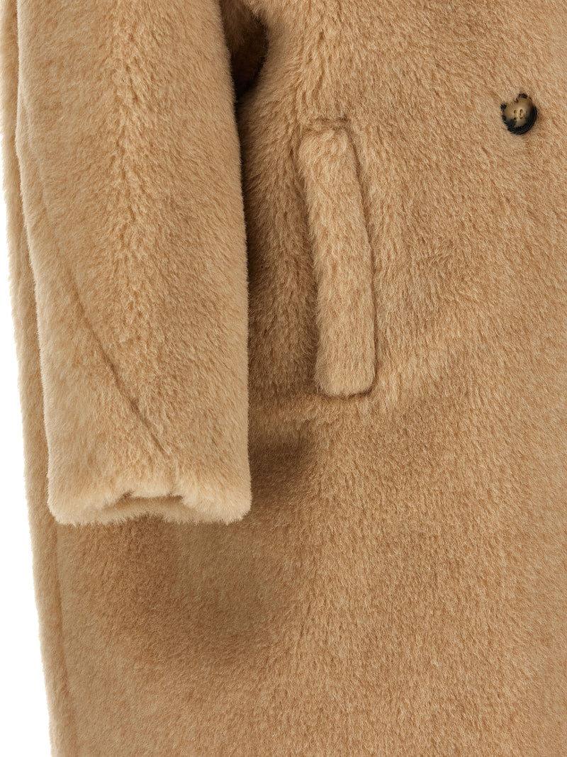 Max Mara Beige Alpaca Leather Coat