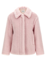 Max Mara Multicolor Alpaca Leather Coat