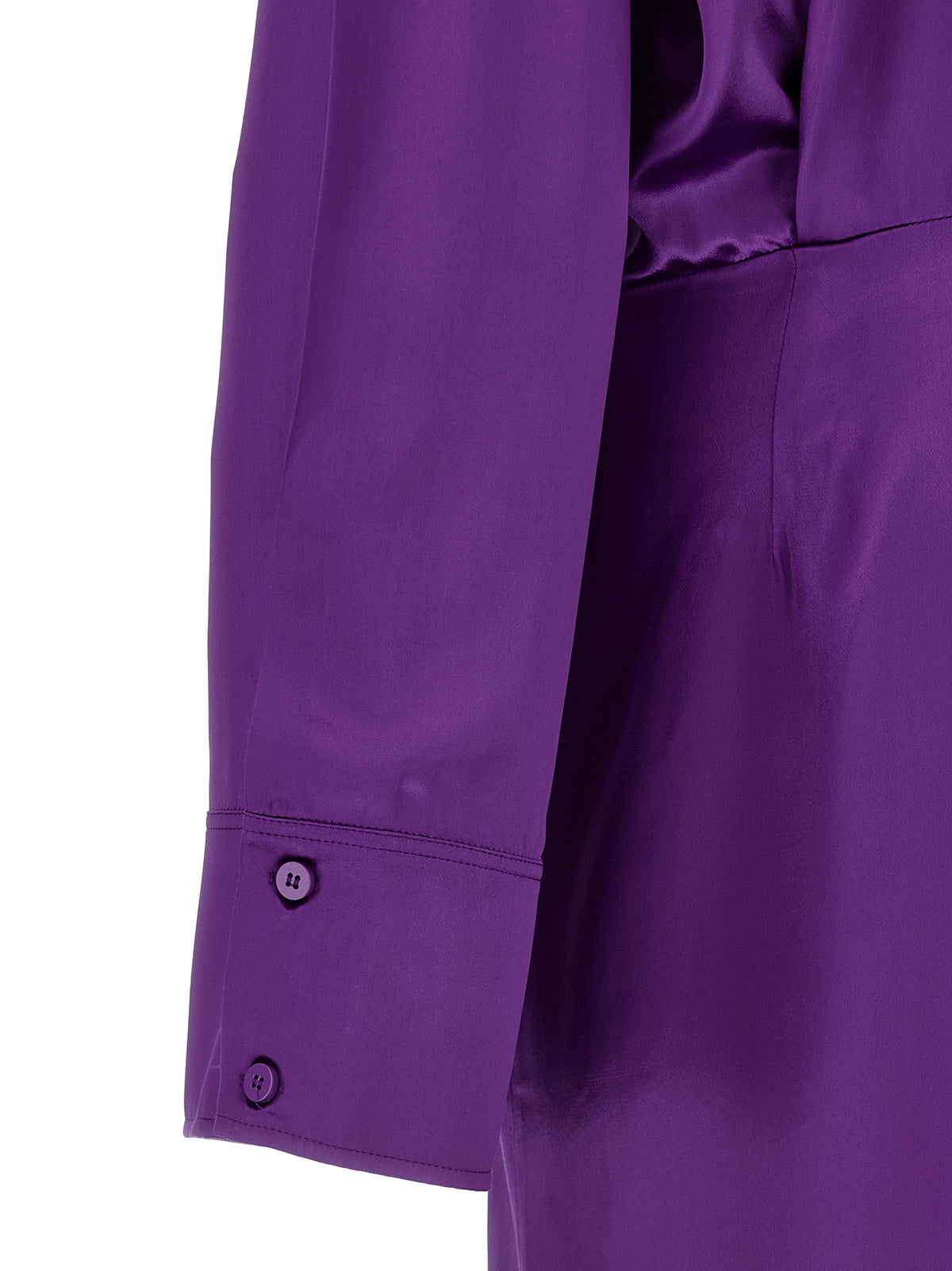 The Attico Purple Rayon Midi Dress - Elegant Chemisier Design