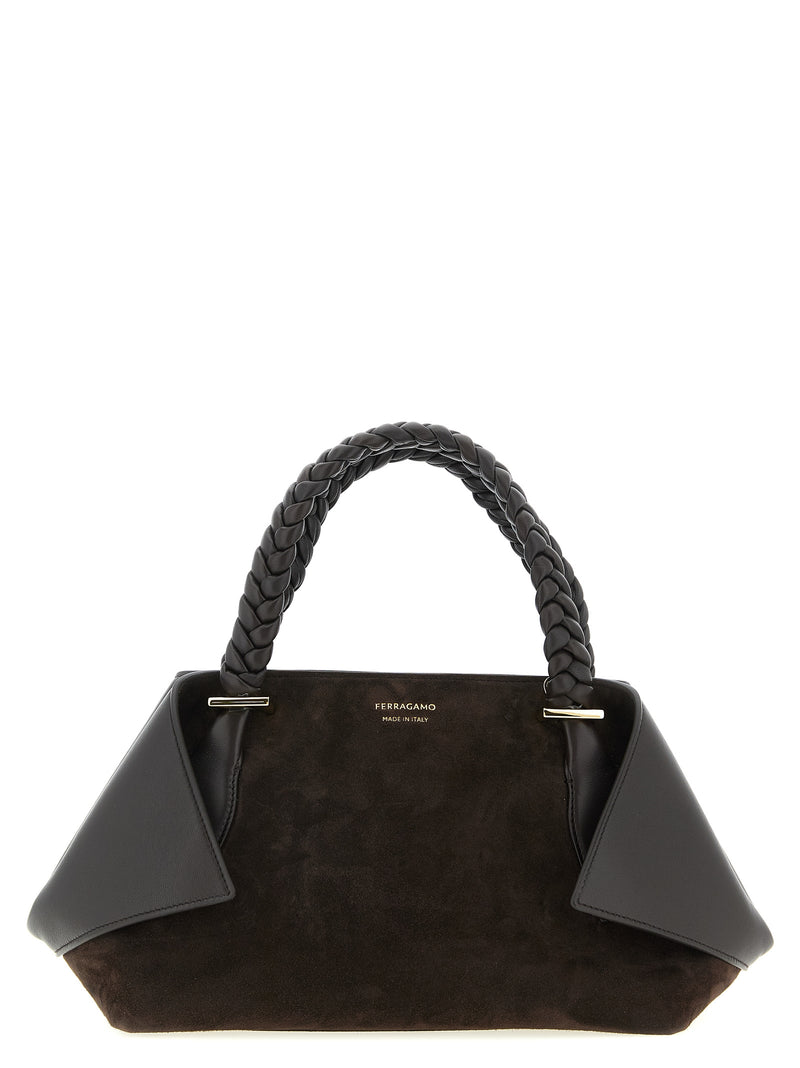 Ferragamo Brown Goatskin Handbag - Luxury Women's Handbag