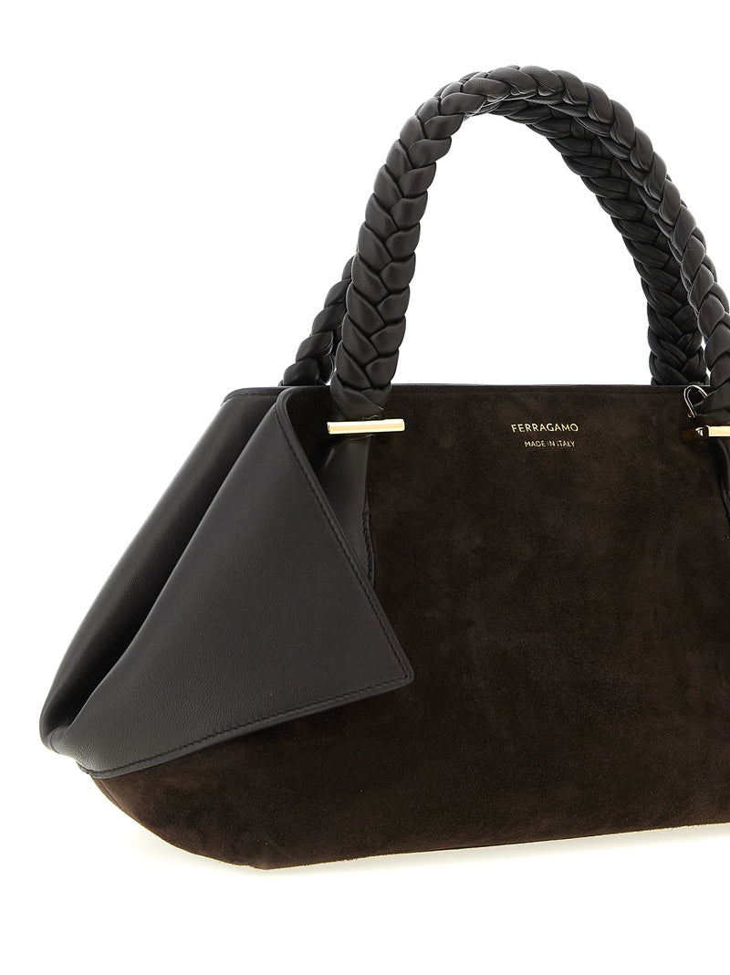 Ferragamo Brown Goatskin Handbag - Luxury Women's Handbag