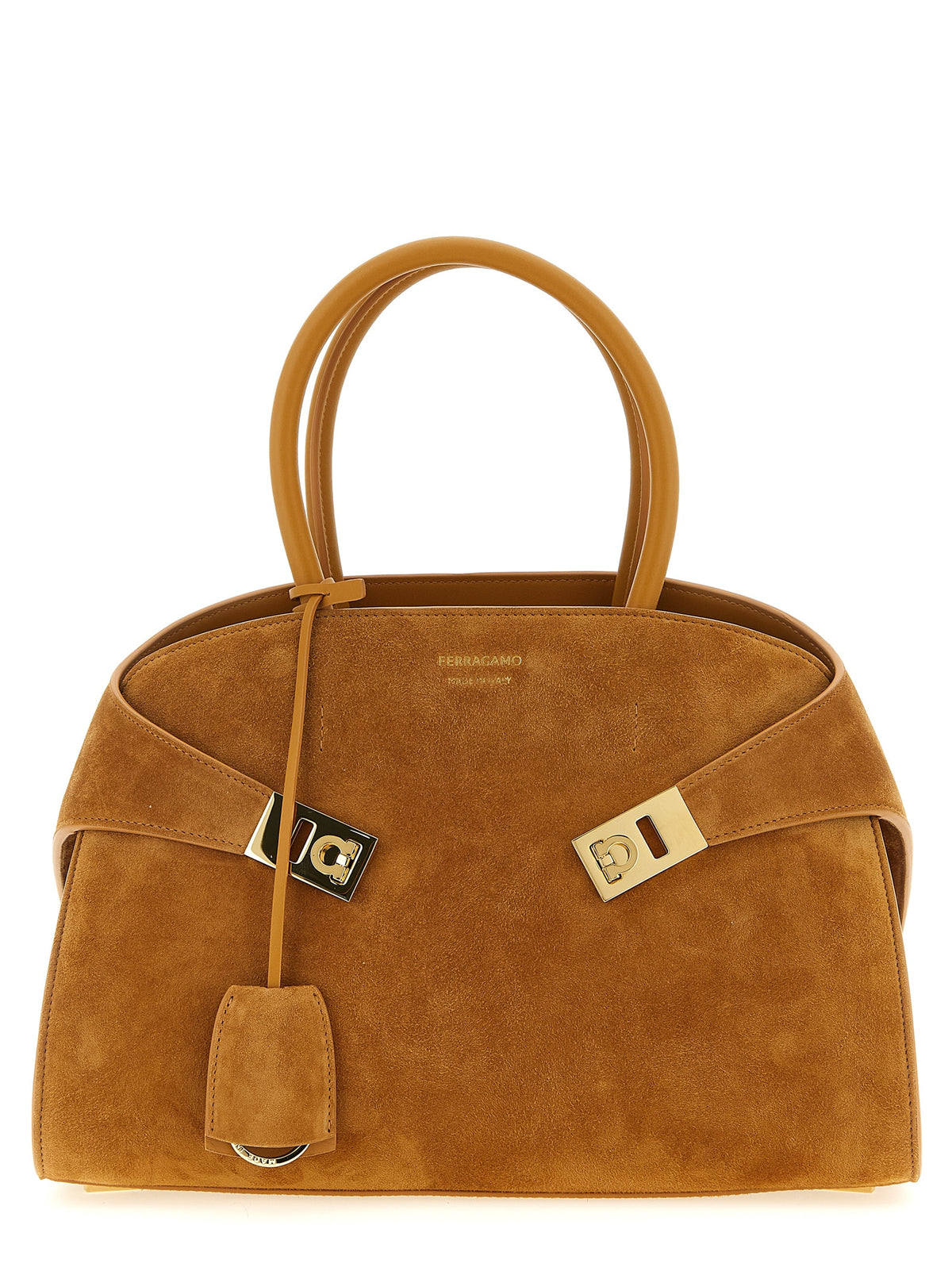 Sac à main Ferragamo en cuir de chèvre beige