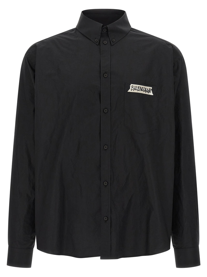 Chemisier Balenciaga en coton noir