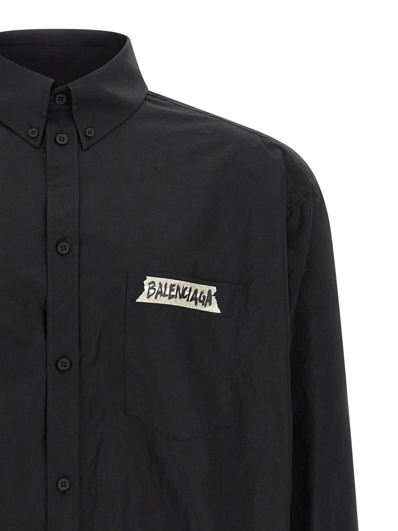 Chemisier Balenciaga en coton noir