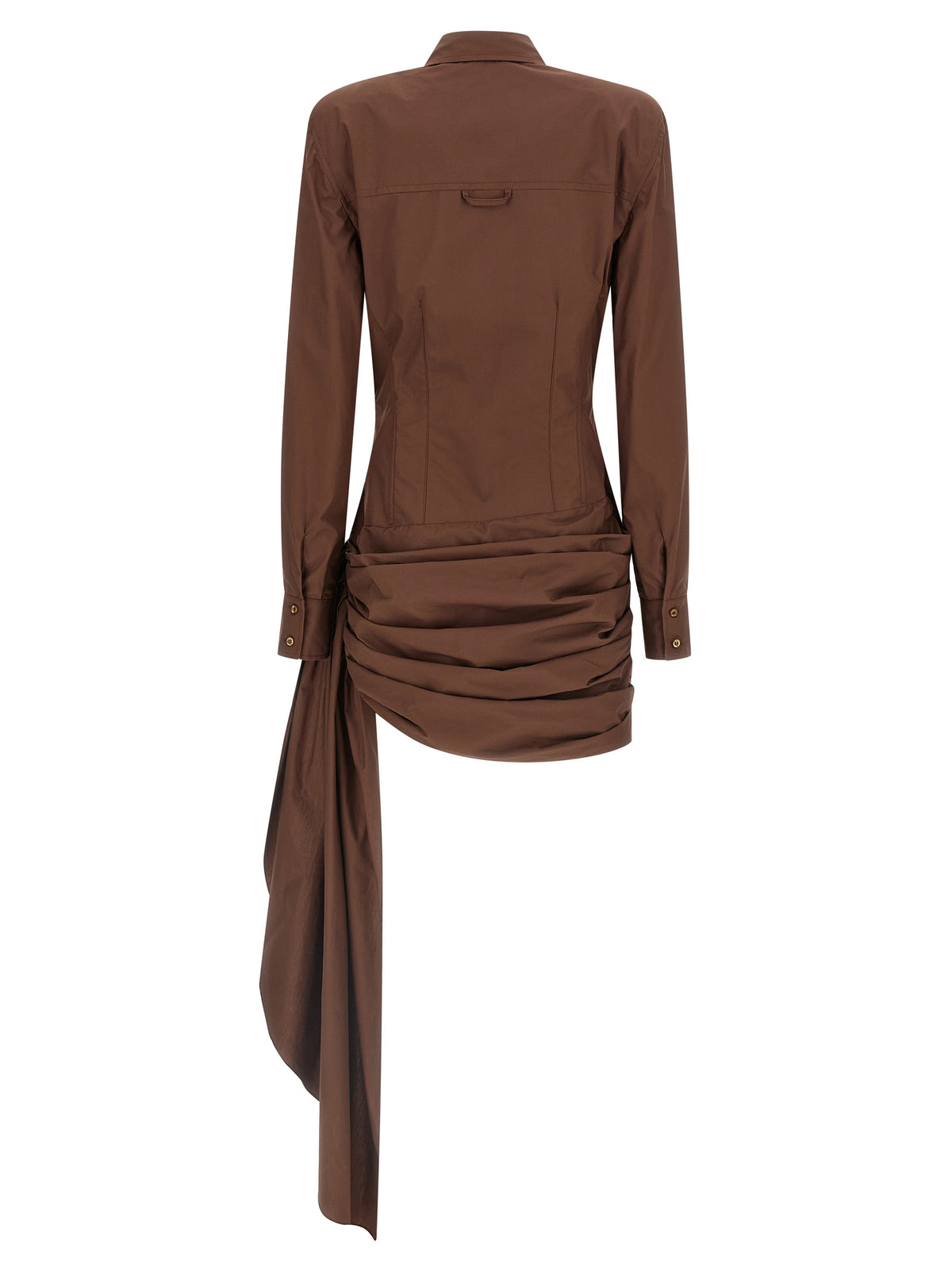 Giuseppe Di Morabito Brown Cotton Short Dress