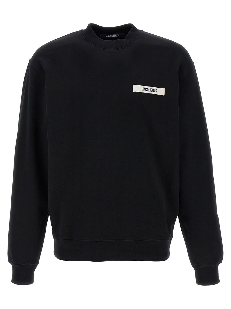 Jacquemus Le Sweatshirt Gros Grain Noir en Coton