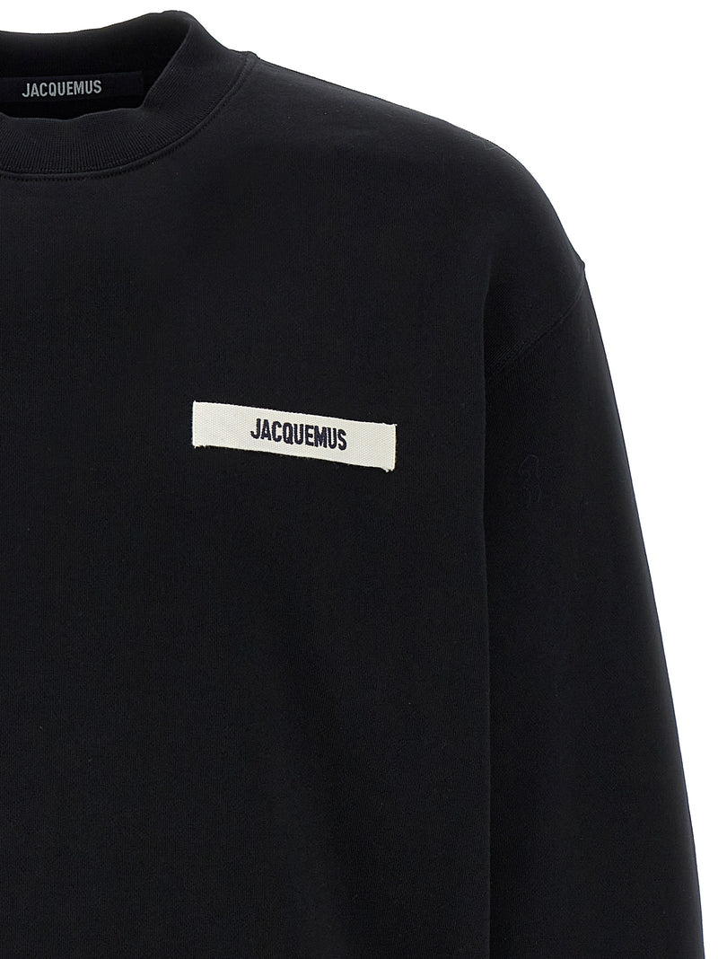 Jacquemus Le Sweatshirt Gros Grain Noir en Coton