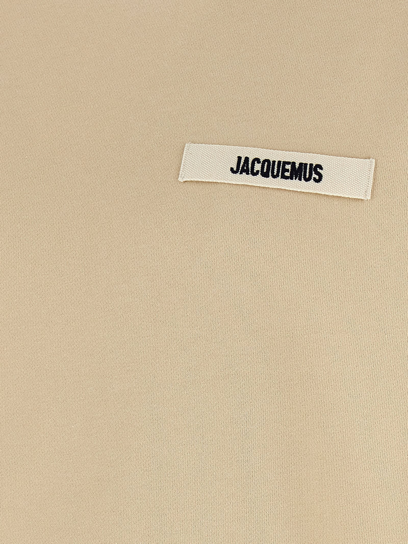 Sweat-shirt en coton beige Jacquemus