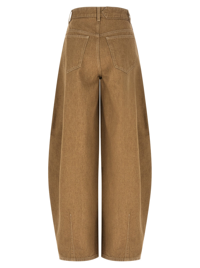 Jacquemus Le De-Nîmes Ovalo Beige Cotton Jeans