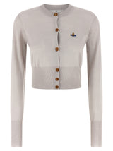 Vivienne Westwood Bea Gray Wool Cardigan