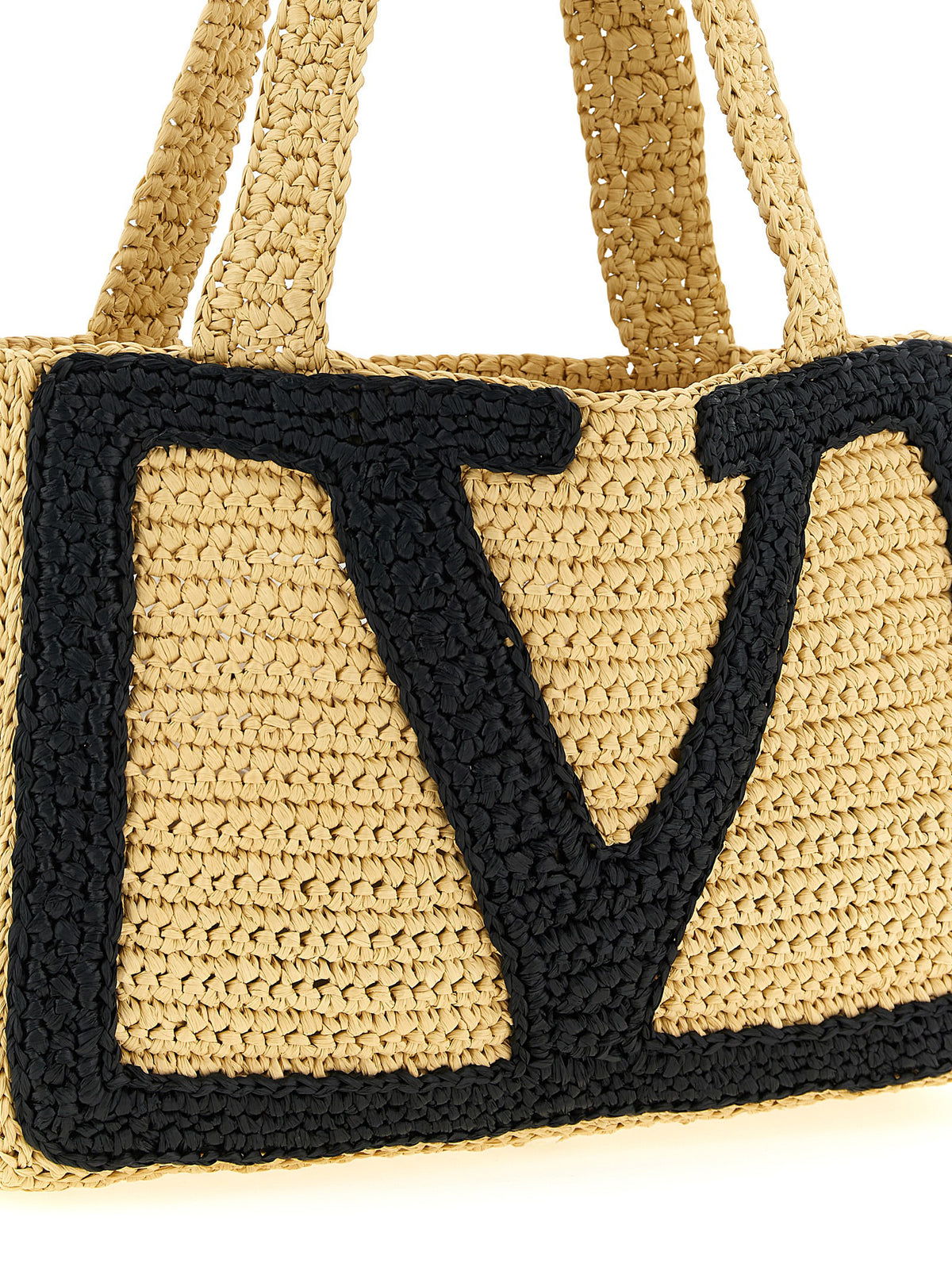 Sac cabas Valentino Garavani en viscose beige