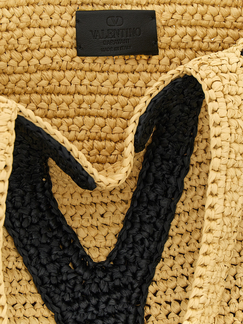 Sac cabas Valentino Garavani en viscose beige