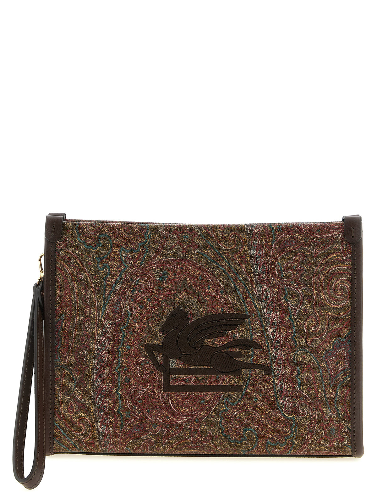 Etro Medium ‘Arnica’ Multicolor Cotton Clutch Bag