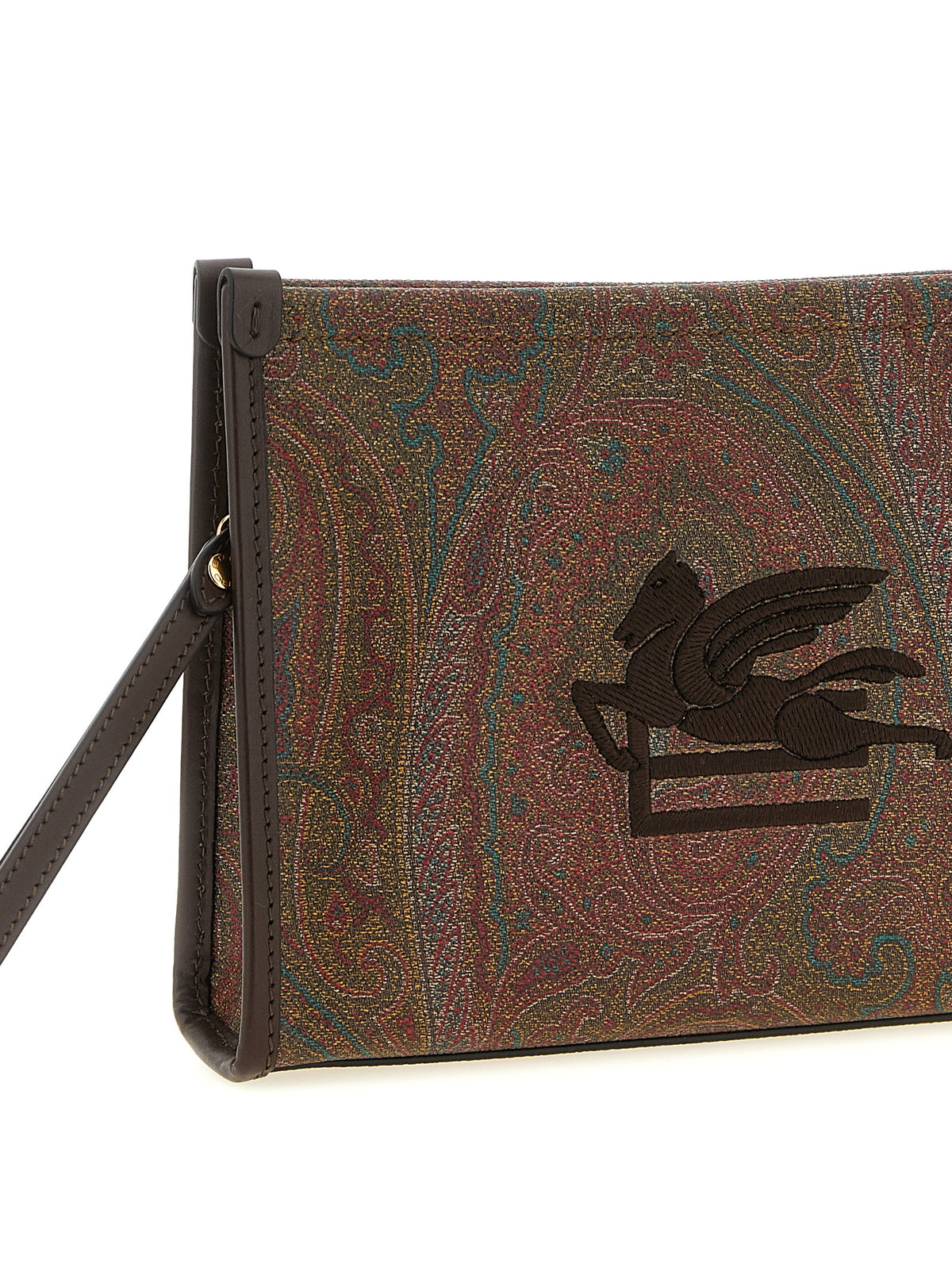 Etro Medium ‘Arnica’ Multicolor Cotton Clutch Bag