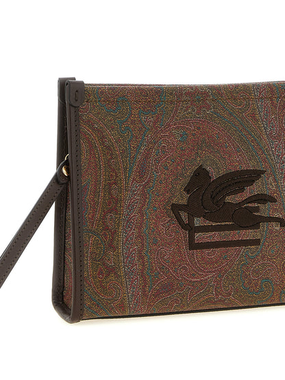 Etro Multicolor Cotton Clutch Bag