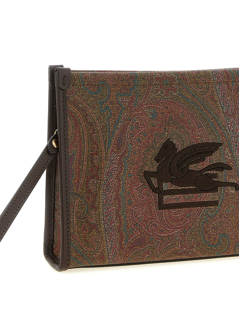 Etro Medium ‘Arnica’ Multicolor Cotton Clutch Bag
