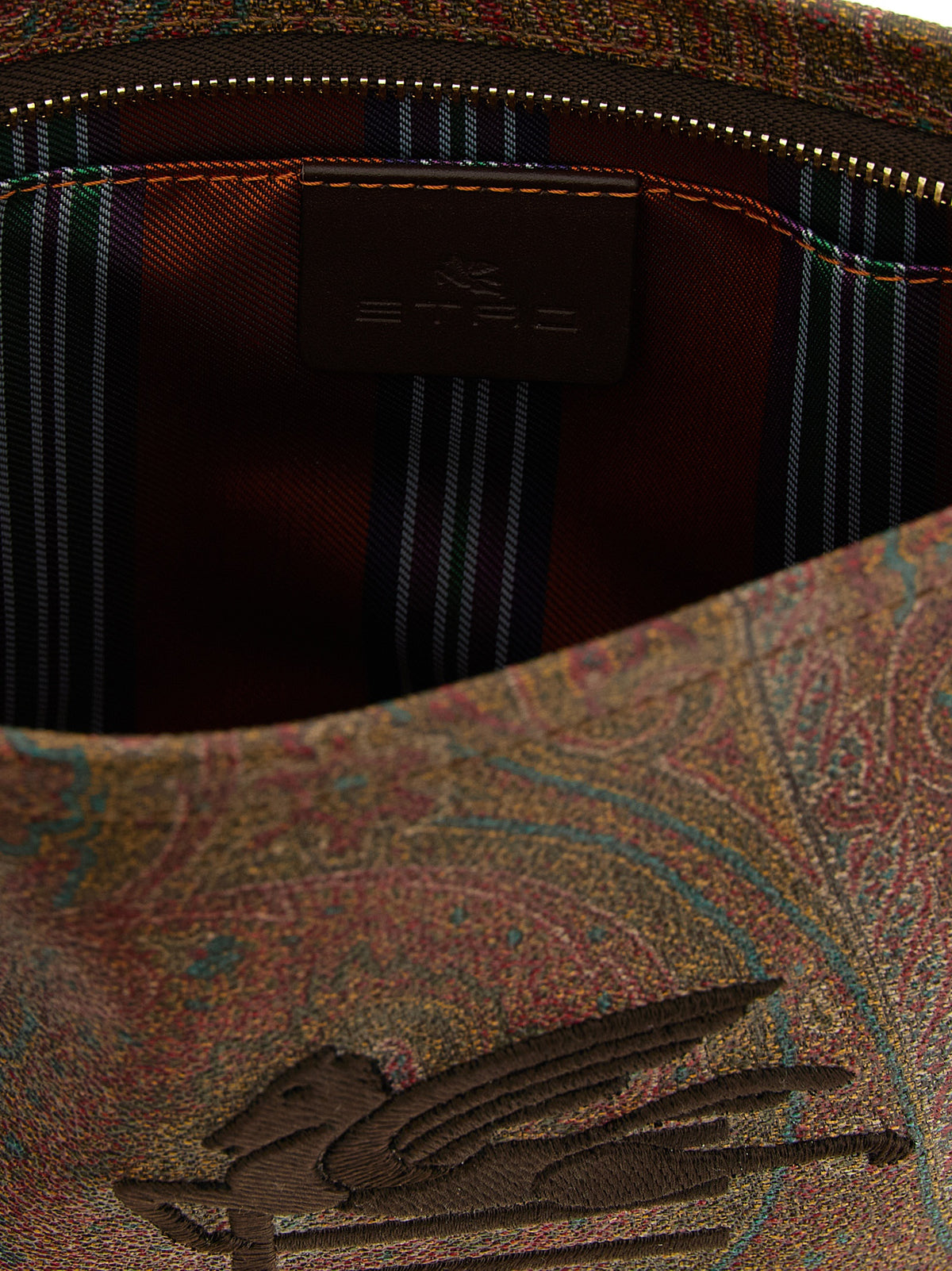 Etro Medium ‘Arnica’ Multicolor Cotton Clutch Bag