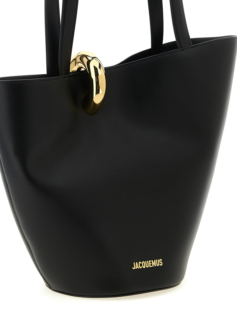 Jacquemus Le Bambola Moyen Black Cowhide Shoulder Bag