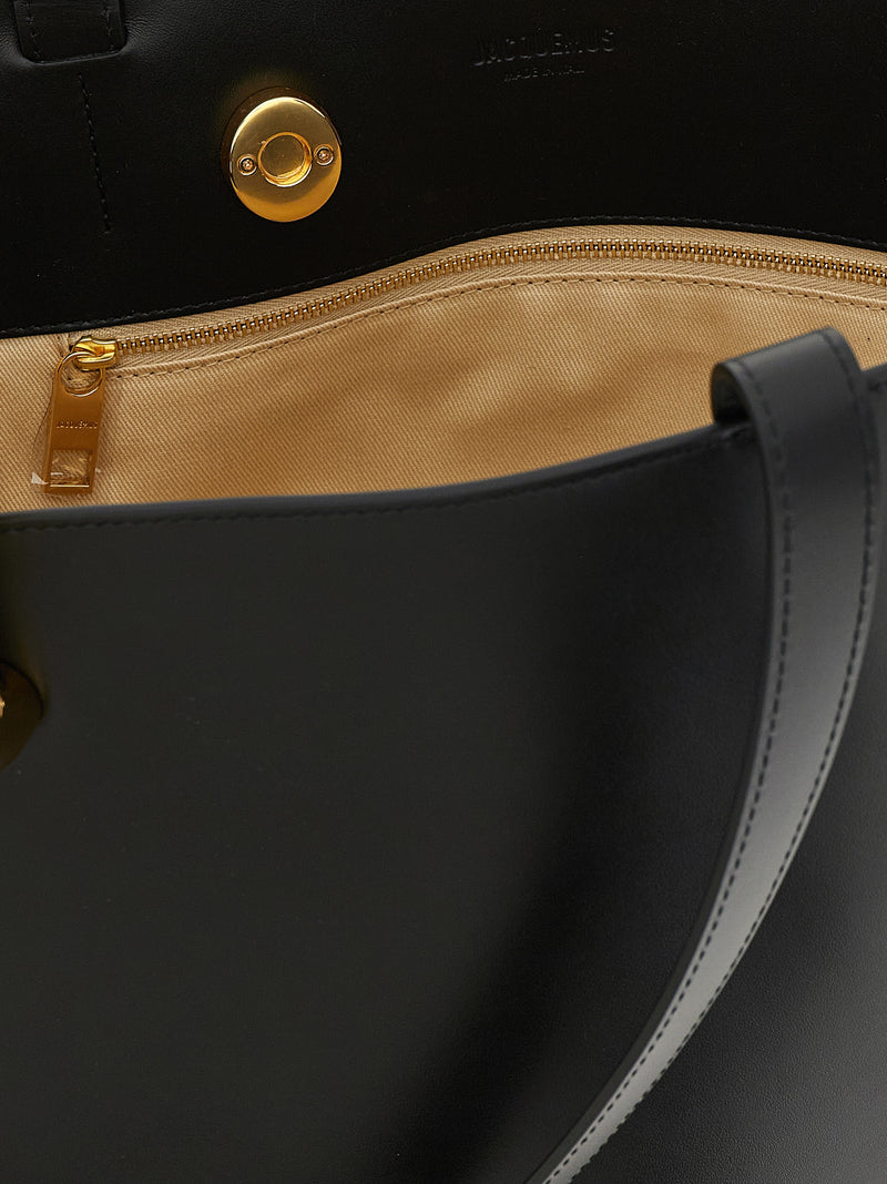 Jacquemus Le Bambola Moyen Black Cowhide Shoulder Bag