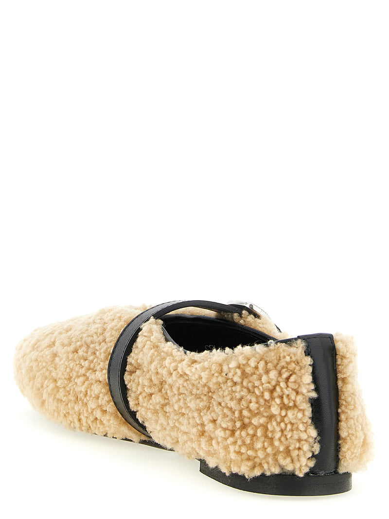 KATE CATE Ballerines en cuir de veau beige
