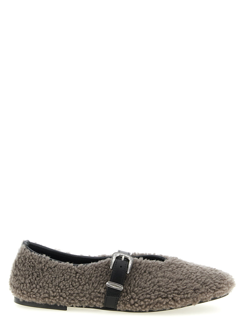 KATE CATE Ballerines en cuir de veau gris