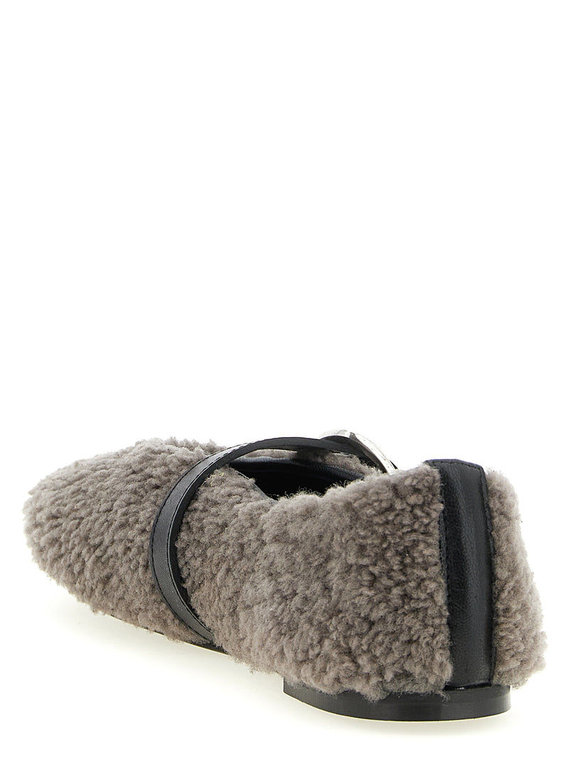 KATE CATE Ballerines en cuir de veau gris