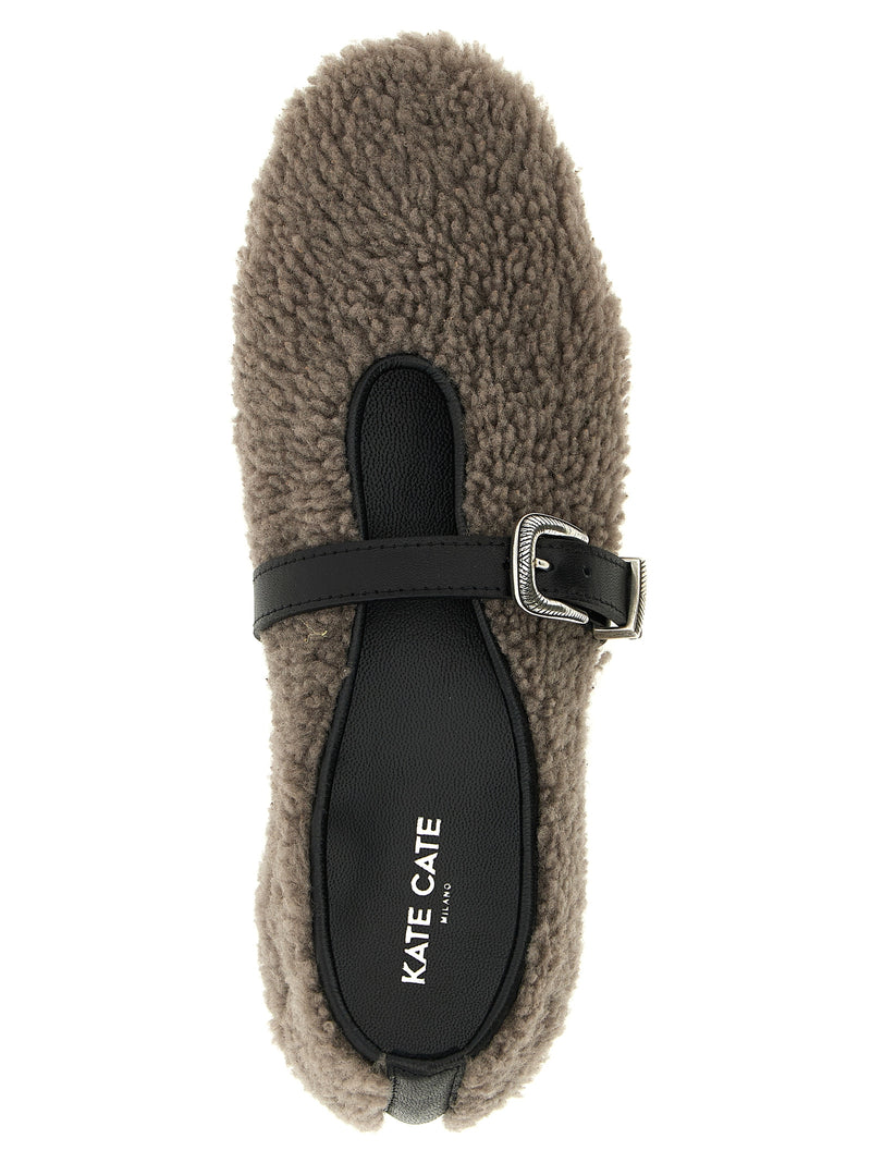 KATE CATE Ballerines en cuir de veau gris