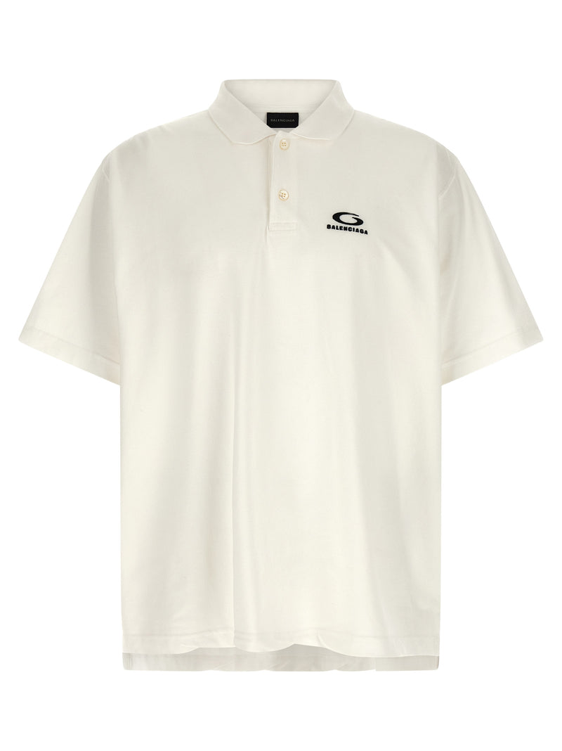 Polo Balenciaga en coton blanc