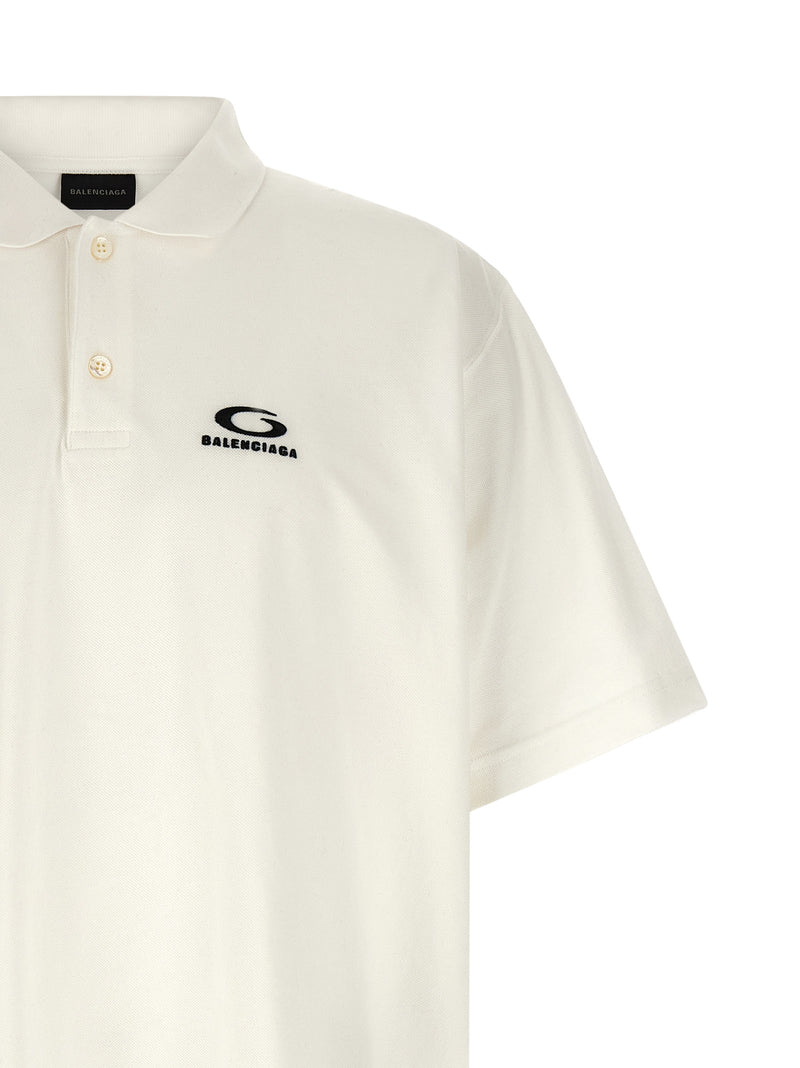Polo Balenciaga en coton blanc