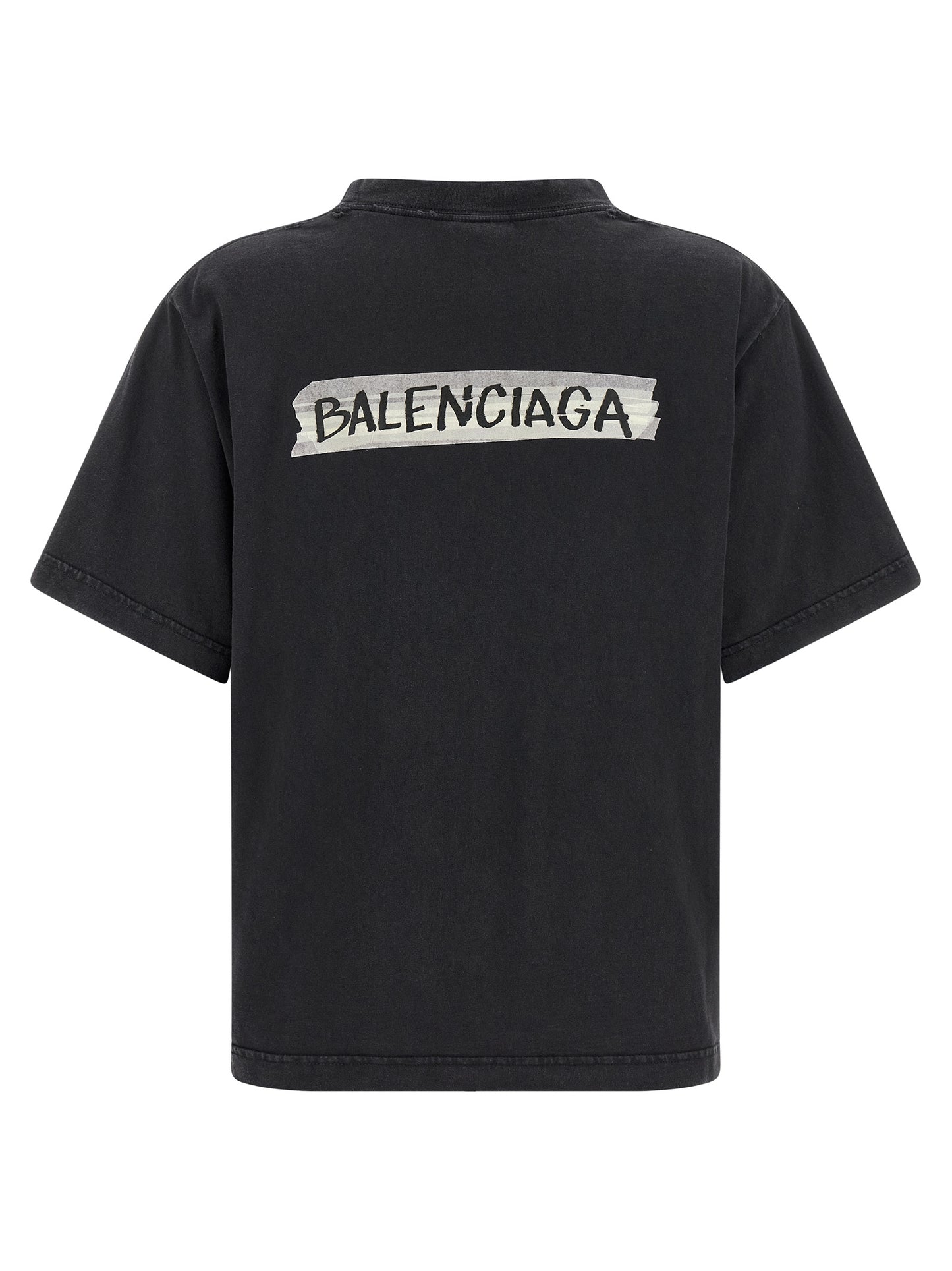 Balenciaga Black Cotton T-Shirt