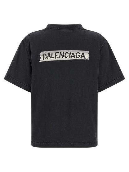 Balenciaga Black Cotton T-Shirt