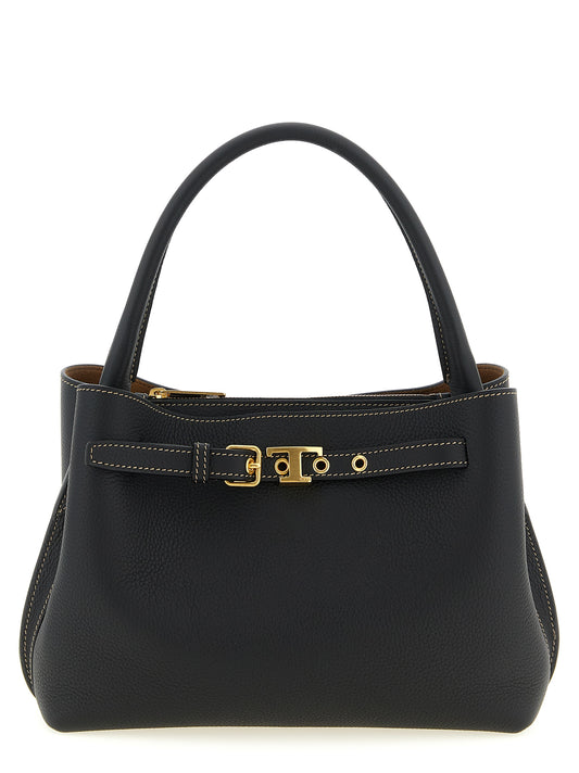 Sac à main Tod's en cuir de veau noir