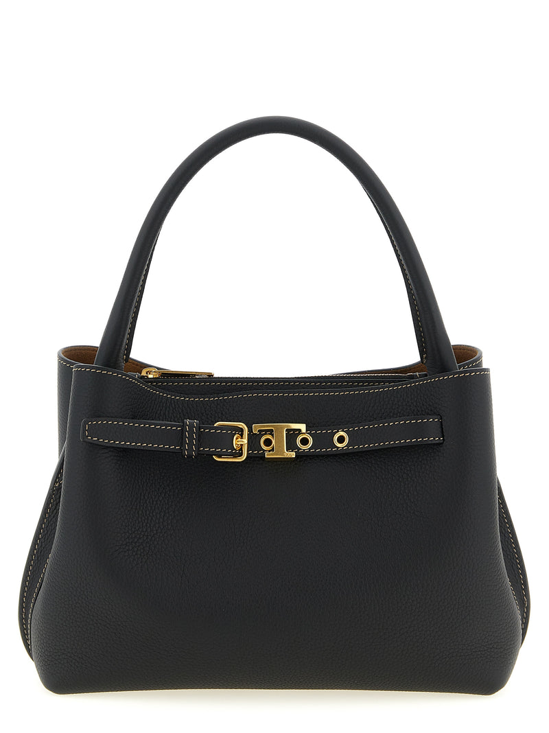 Sac à main Tod's en cuir de veau noir
