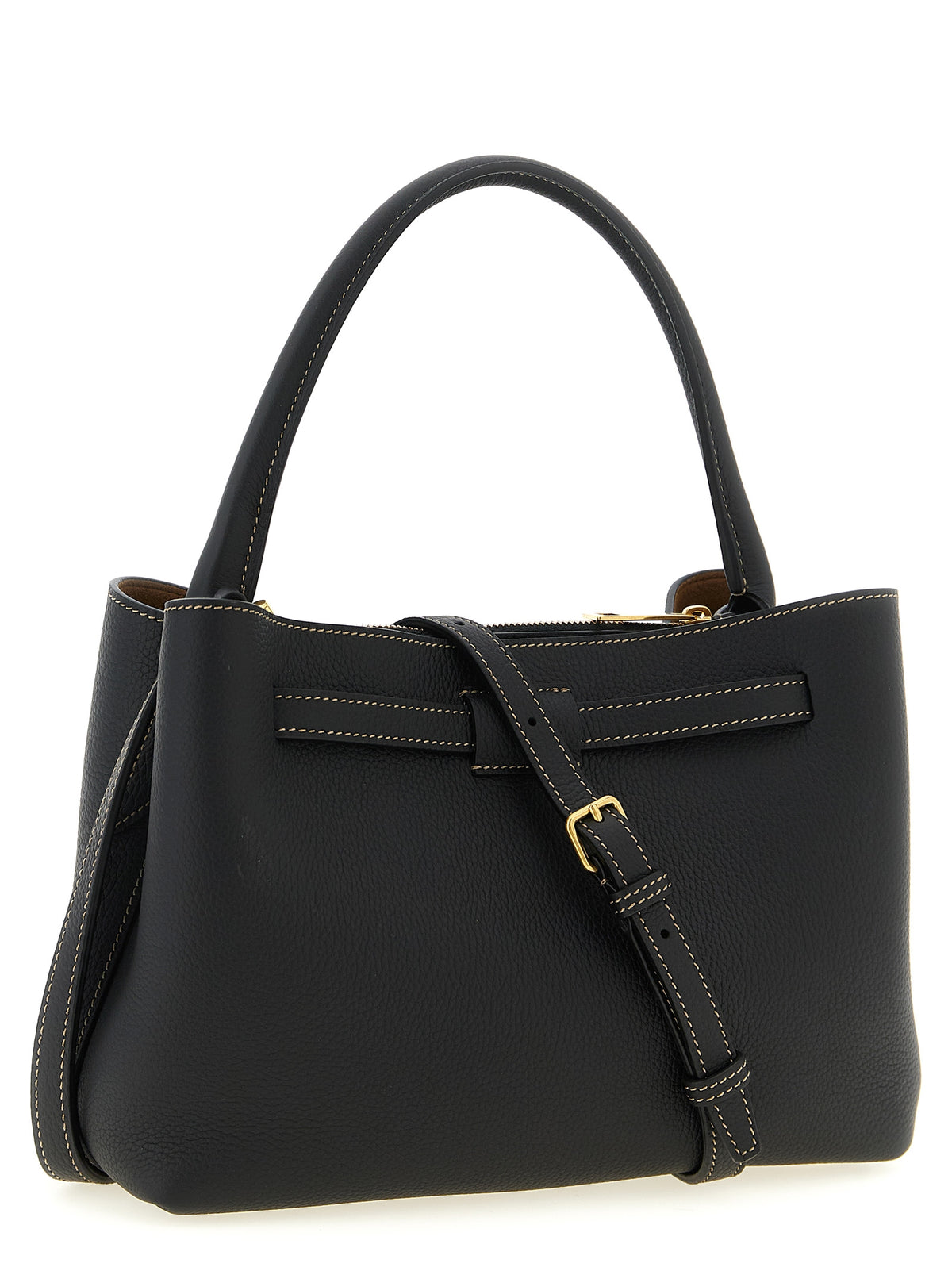 Sac à main Tod's en cuir de veau noir